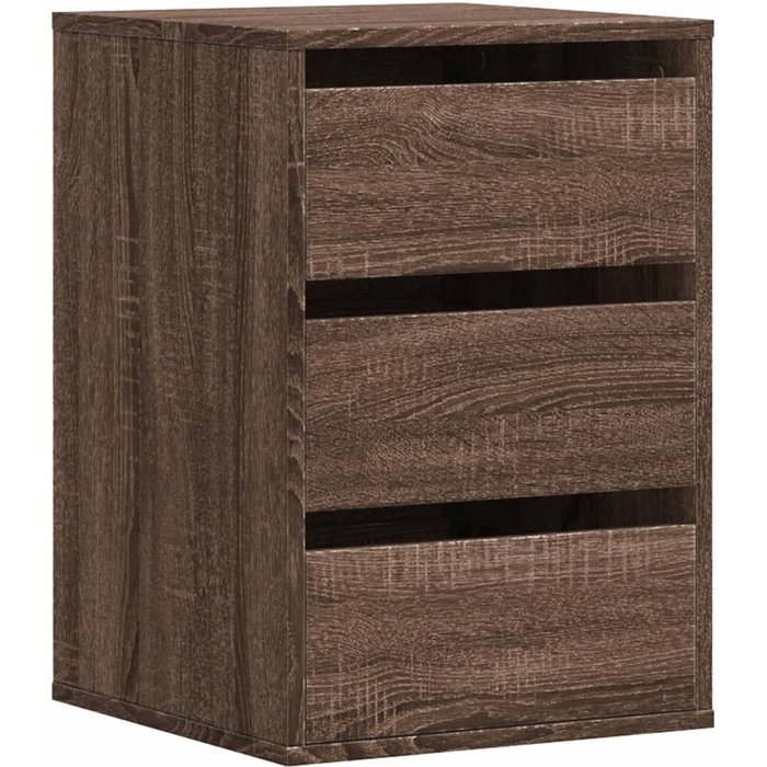 Cómoda esquinera laminada en roble marrón, 40x41x58 cm - comfortxl