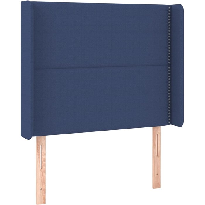 Cabecero de tela azul con alas 93x16x118/128 cm - comfortxl