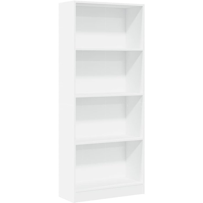 Estantería de madera de ingeniería blanca 60x24x143 cm – comfortxl