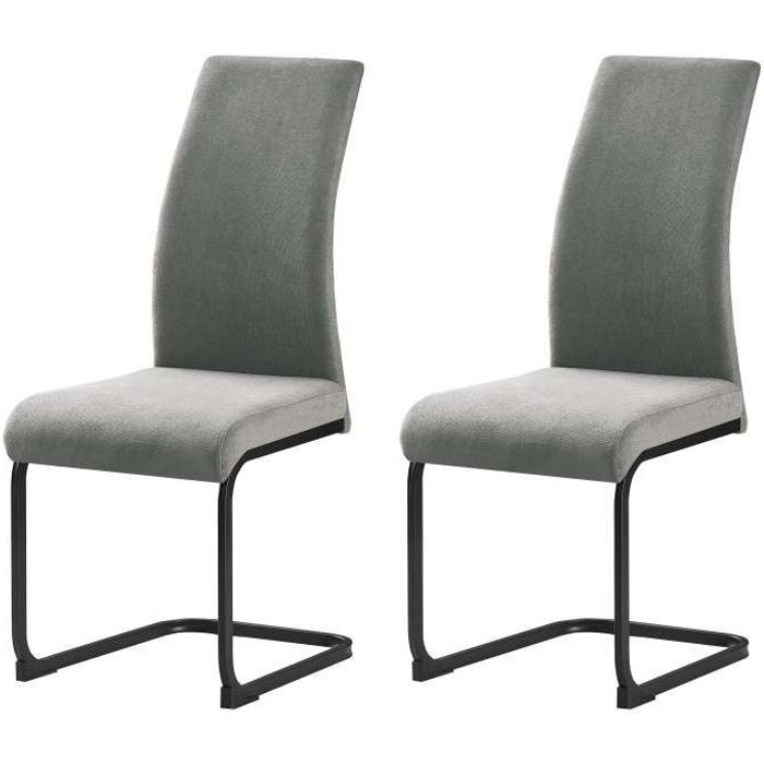 Pack 2 sillas salón comedor tacoma estilo contemporáneo color gris 43x100x45 cm