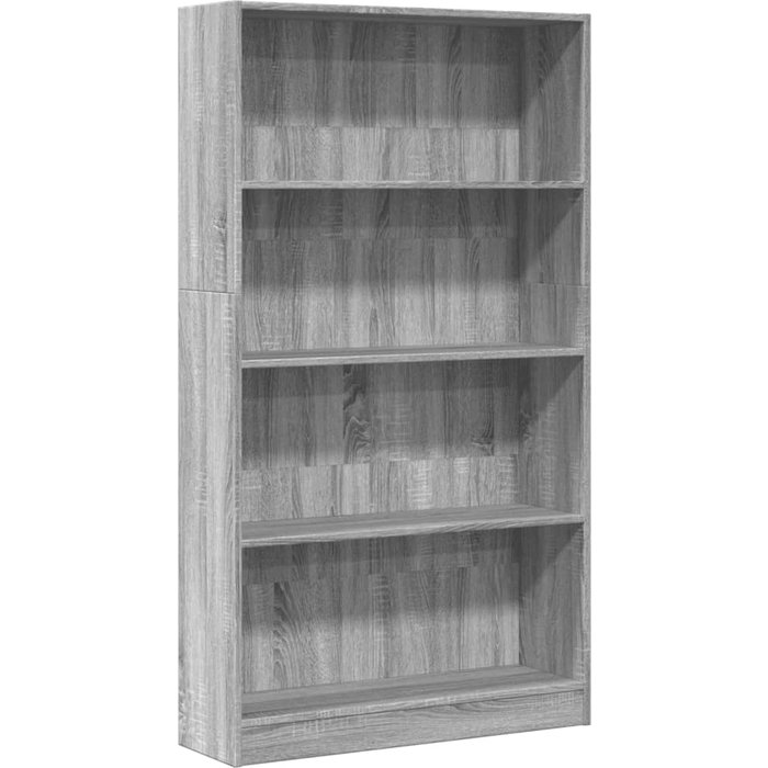 Estantería de madera de ingeniería gris sonoma 80x24x143 cm – comfortxl
