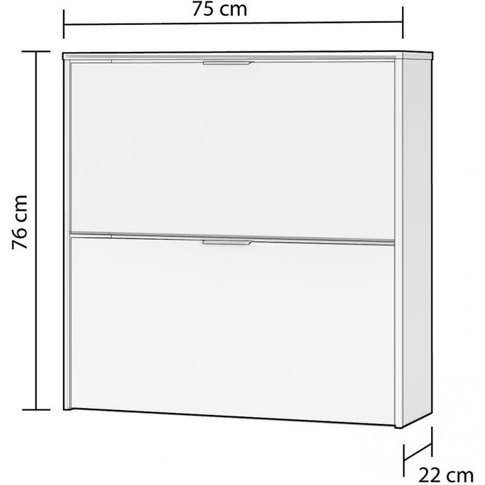 Zapatero nubo 2 puertas blanco 75 x 76 x 22 cm