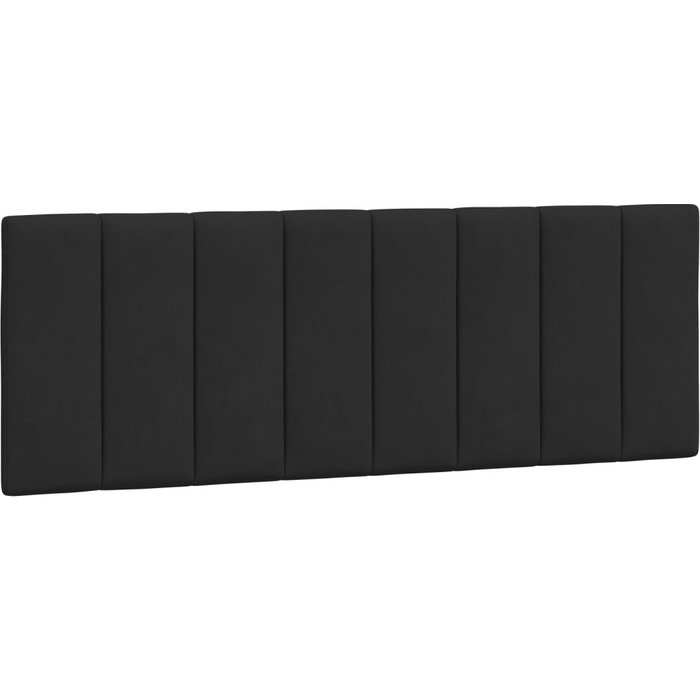 Cabecero de cama acolchado terciopelo negro 140 cm - comfortxl