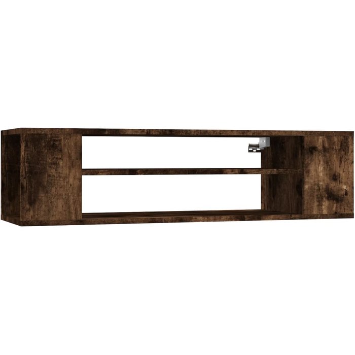 Mueble de tv de pared en madera de roble ahumado 100x30x26,5 cm - comfortxl