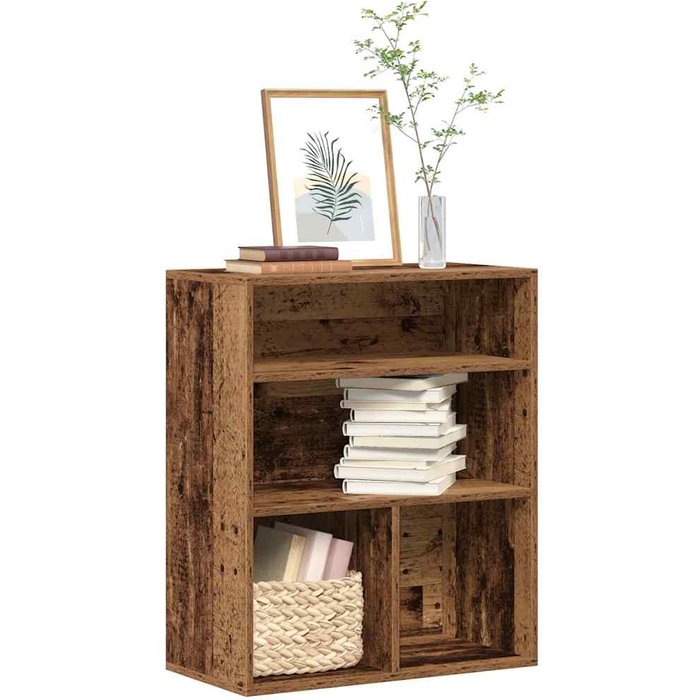 Maison exclusive - estantería madera ingeniería madera envejecida 60x30x71,5 cm