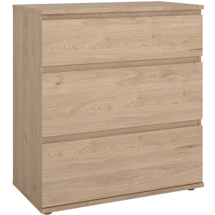 Wellhome cómoda júcar con 3 cajones 76,8x40x83,7cm color roble