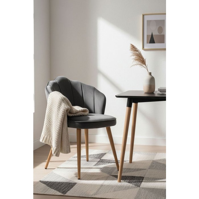 Regalos miguel - sillas comedor - silla blume terciopelo - gris oscuro