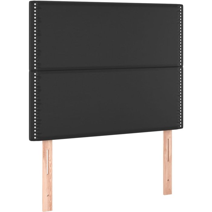 Cabecero de cama - mueble cabecero negro 90x5x118/128 cm piel sintética