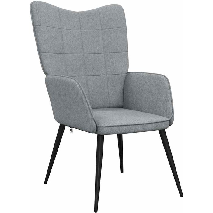 Silla de relax | sillón de relax de tela gris claro cfw115257