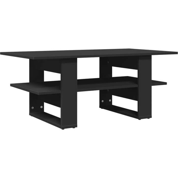 Mesa de centro madera de ingeniería negra 102x55x42 cm - comfortxl