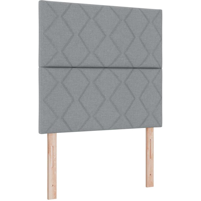 Cabecero cama - mueble cabecero led gris claro 100 cm tela