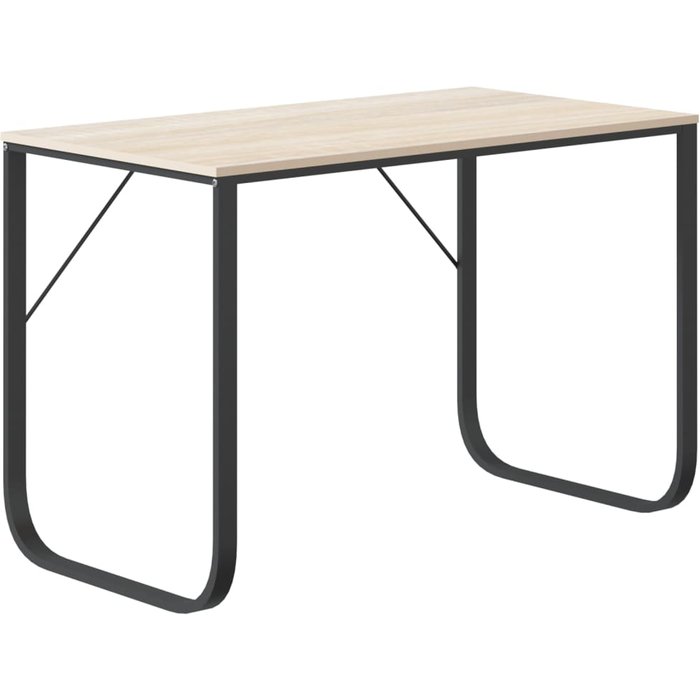 Escritorio de ordenador madera de ingeniería negro y roble cfw27744