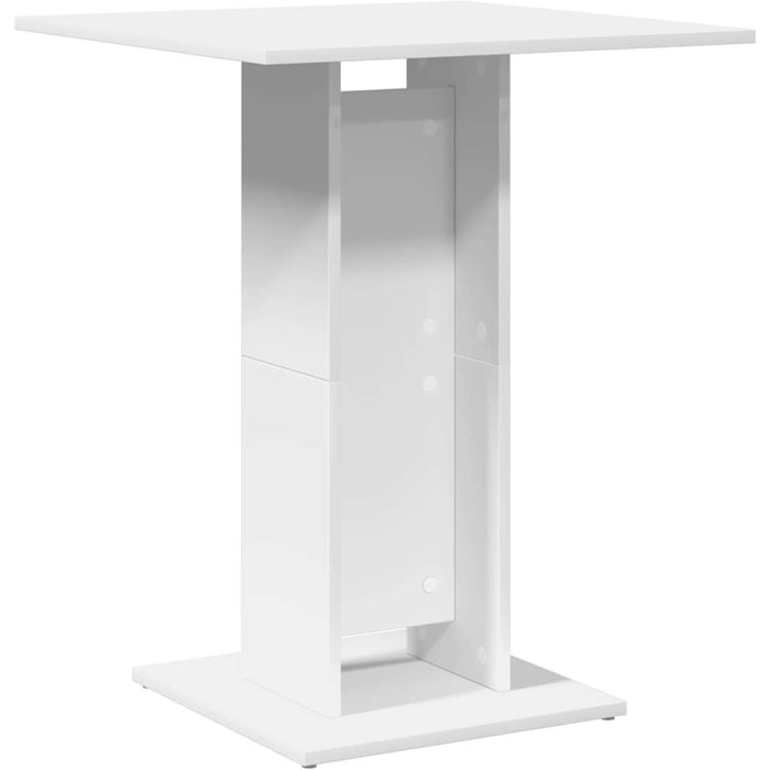 Mesa de bistró de madera contrachapada blanco 60x60x75 cm