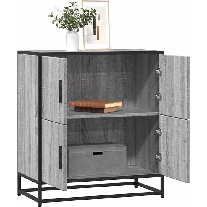 Aparador madera ingeniería gris sonoma 68x35x76 cm vidaxl