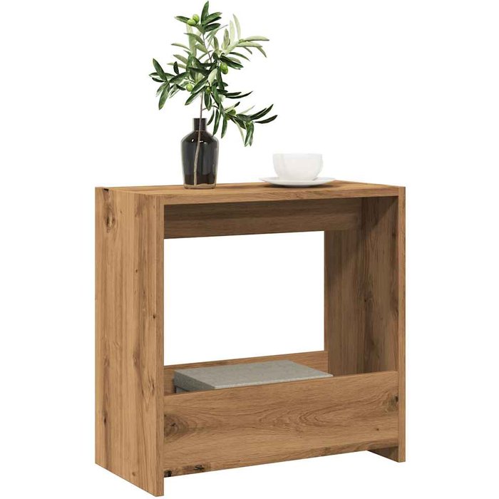 Maison exclusive - mesa auxiliar madera contrachapada roble artisian 50x26x50 cm