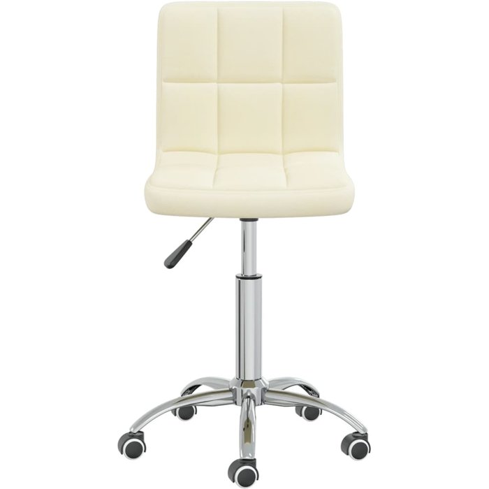 Silla de comedor giratoria tela color crema