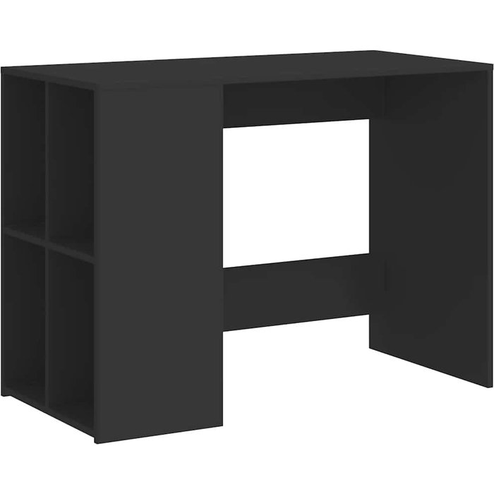 Escritorio de madera de ingeniería negro 102x50x75 cm - comfortxl
