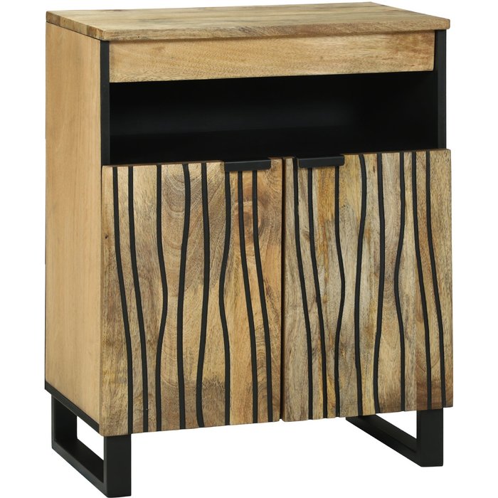 Aparador marrón 60 x 33 x 75 cm madera maciza de mango vidaxl