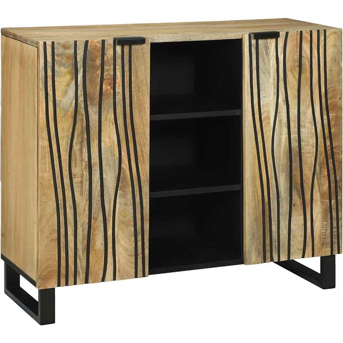 Aparador marrón 90 x 33 x 75 cm madera maciza de mango vidaxl