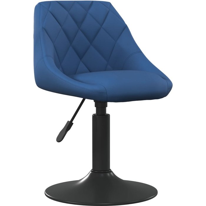 Silla de comedor de terciopelo azul