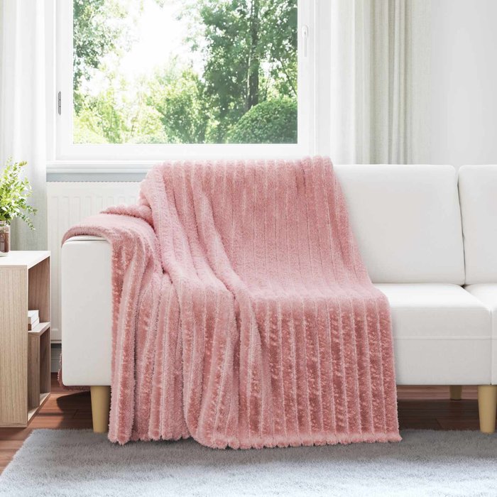 Mantitas de sofá 6 pcs rosa 200 x 150 cm lana vidaxl