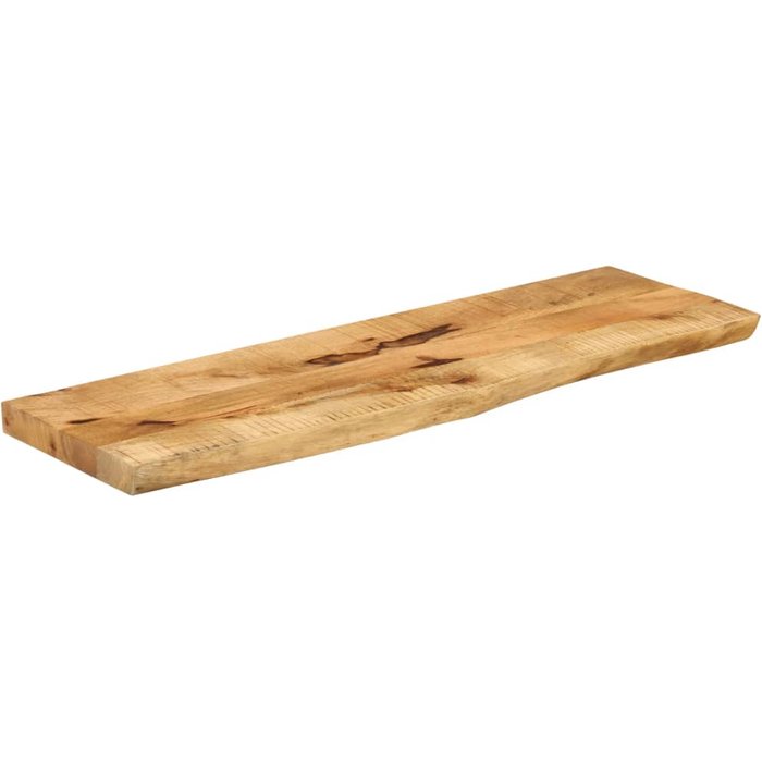 Tablero de mesa borde natural madera maciza mango 110x40x2,5 cm- comfortxl