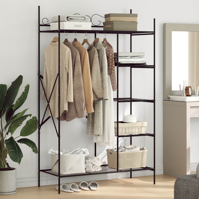 Armario abierto con estante negro 104,5 x 45 x 172 cm acero vidaxl