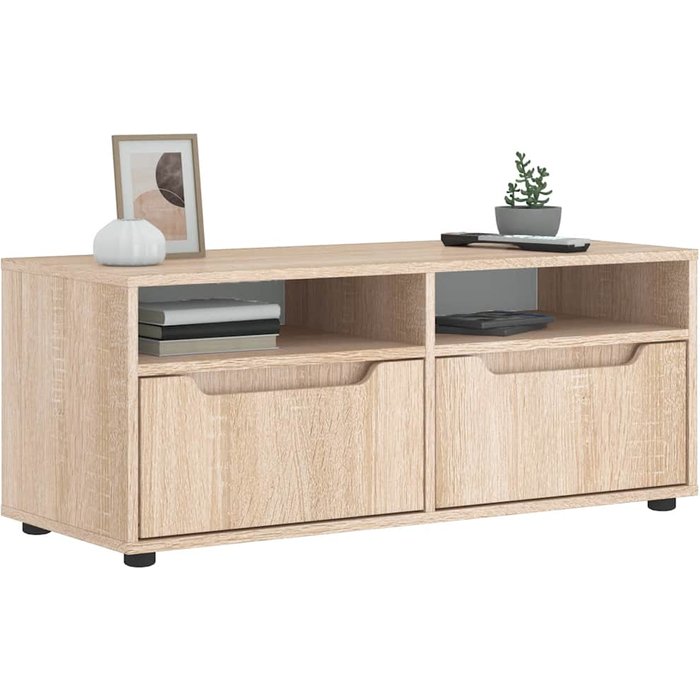 Mueble de tv visnes roble sonoma 100x40x38 cm madera ingeniería
