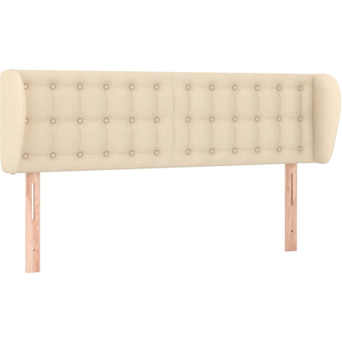 Cabecero cama - mueble cabecero de tela color crema 147x23x78/88 cm