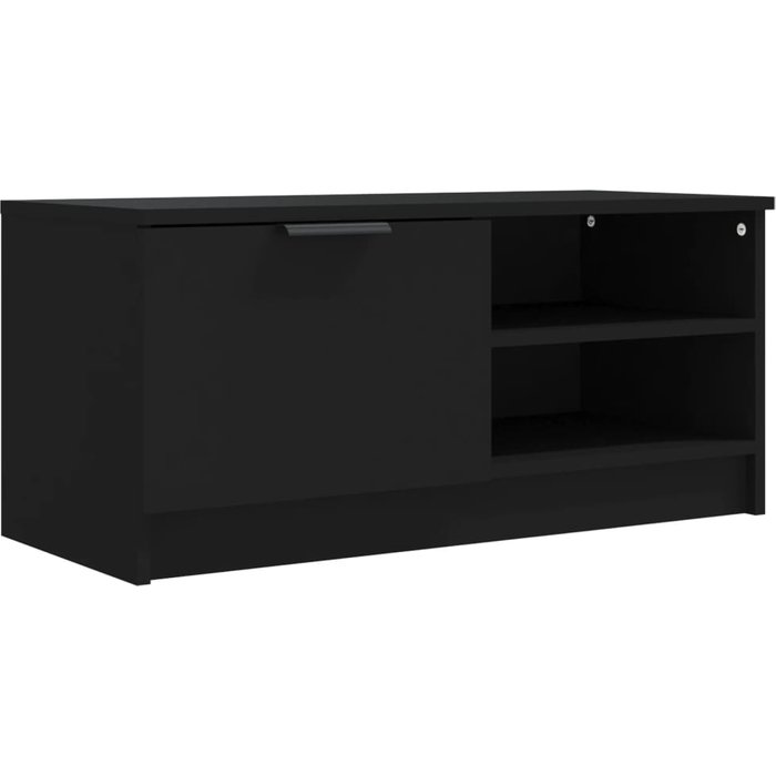 Mueble tv negro 80x35x36,5 cm madera contrachapada