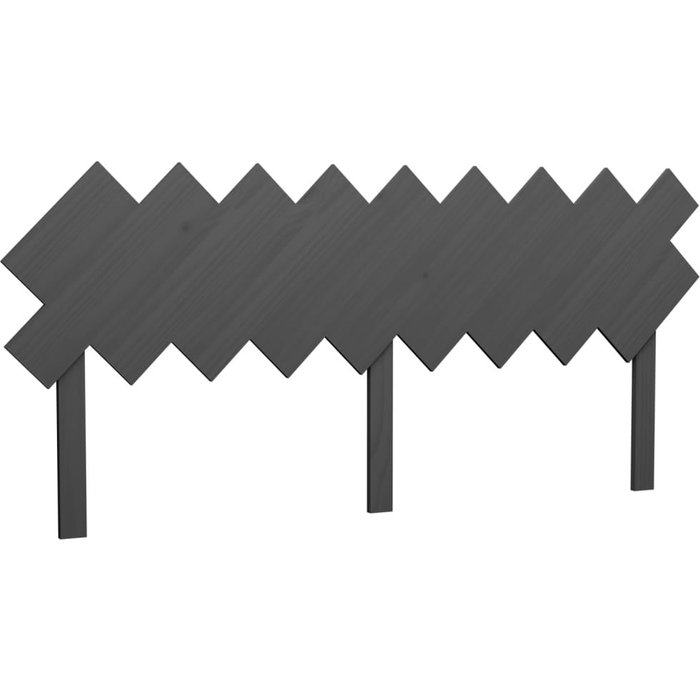 Cabecero de cama madera maciza de pino gris 178x3x80,5 cm - comfortxl