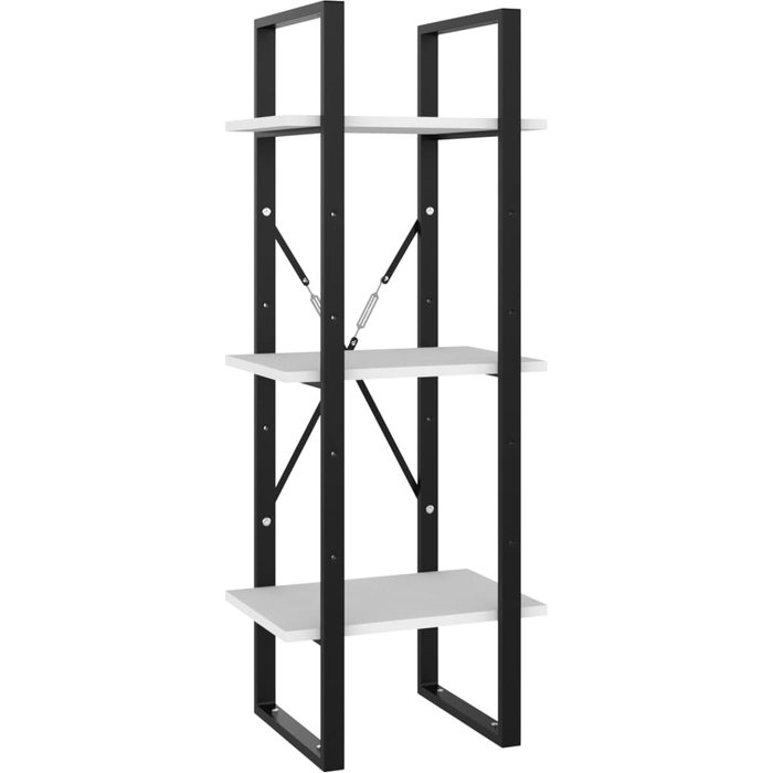 Estantería de 3 niveles madera contrachapada blanco 40x30x105cm – comfortxl