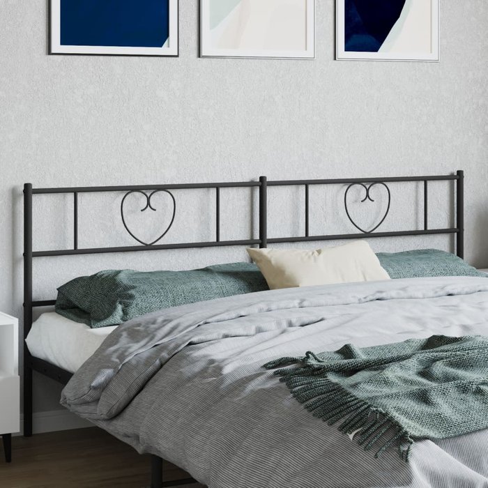 Maison exclusive - cabecero de metal negro 180 cm