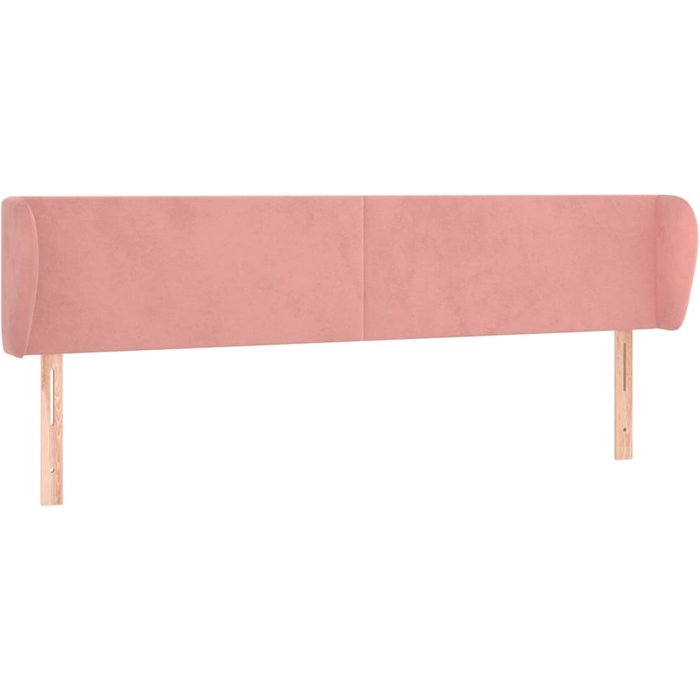 Cabecero de terciopelo rosa 203x23x78/88 cm - comfortxl