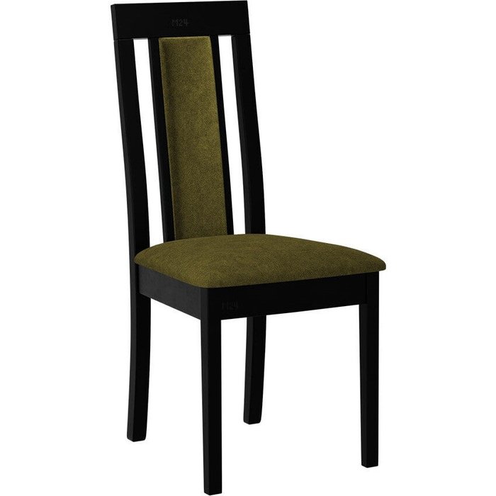 Silla victorville 342, verde, negro, 96x47x53cm, tapiz, de madera, madera