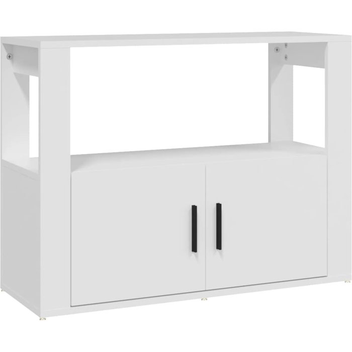 Aparador de madera contrachapada blanco 80x30x60 cm - comfortxl