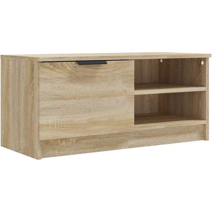 Mueble tv roble sonoma 80x35x36,5 cm madera contrachapada
