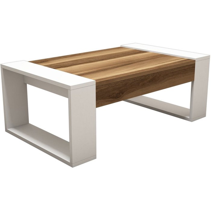 Mesa de centro venüs blanco nogal