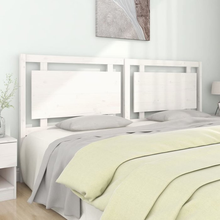 Cabecero de cama madera maciza de pino blanco 205,5x4x100 cm - comfortxl