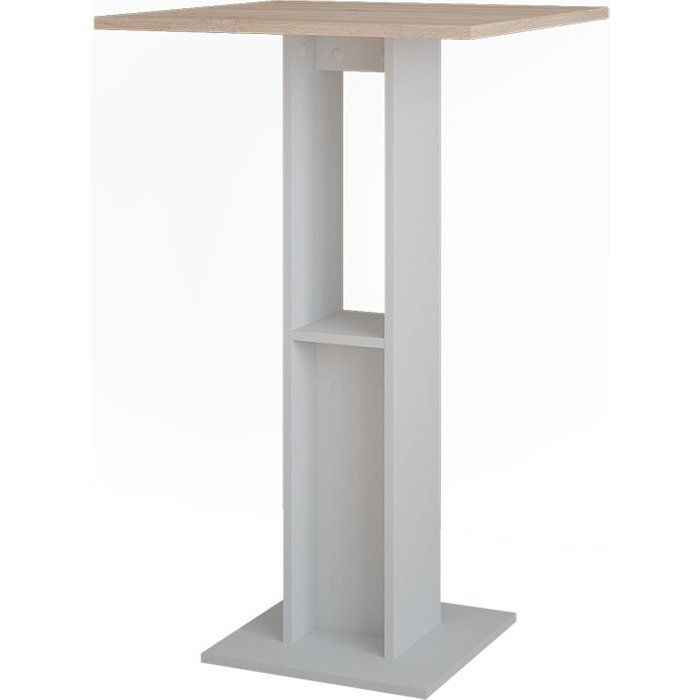 Vicco mesa de bar repose, blanco/sonoma, 65 x 65 cm