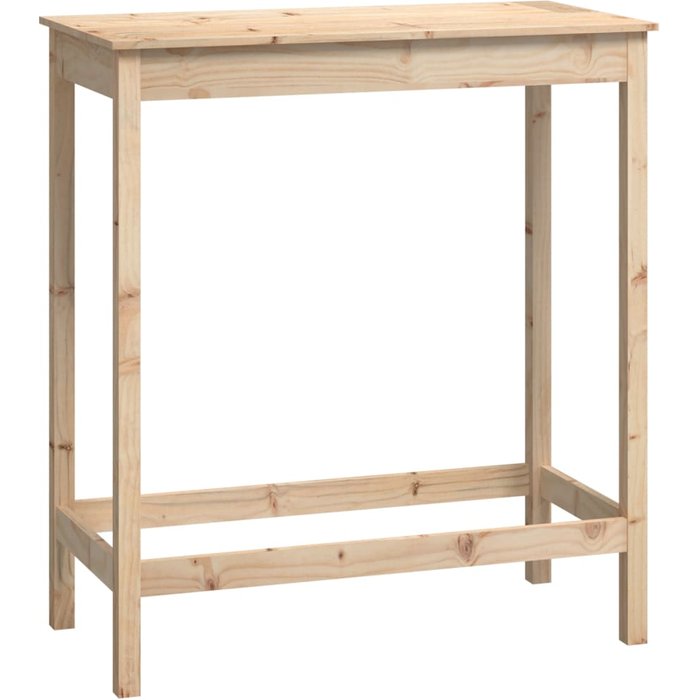 Mesa alta de bar madera maciza de pino 100x50x110 cm - comfortxl