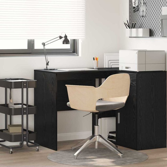 Maison exclusive - escritorio roble negro 102 x 50 x 75 cm madera de ingeniería