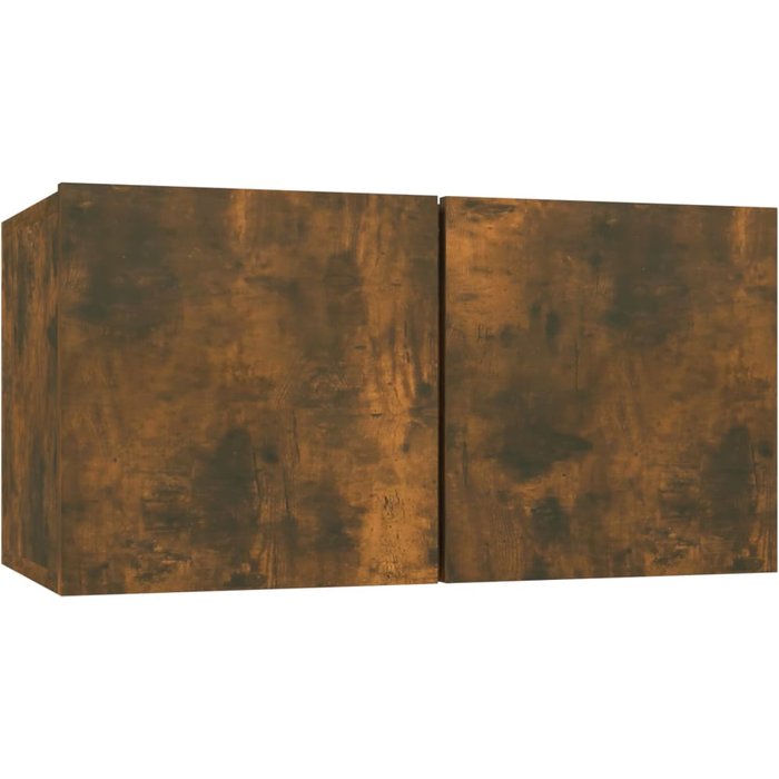 Mueble de tv de pared en madera de roble ahumado 60x30x30 cm - comfortxl