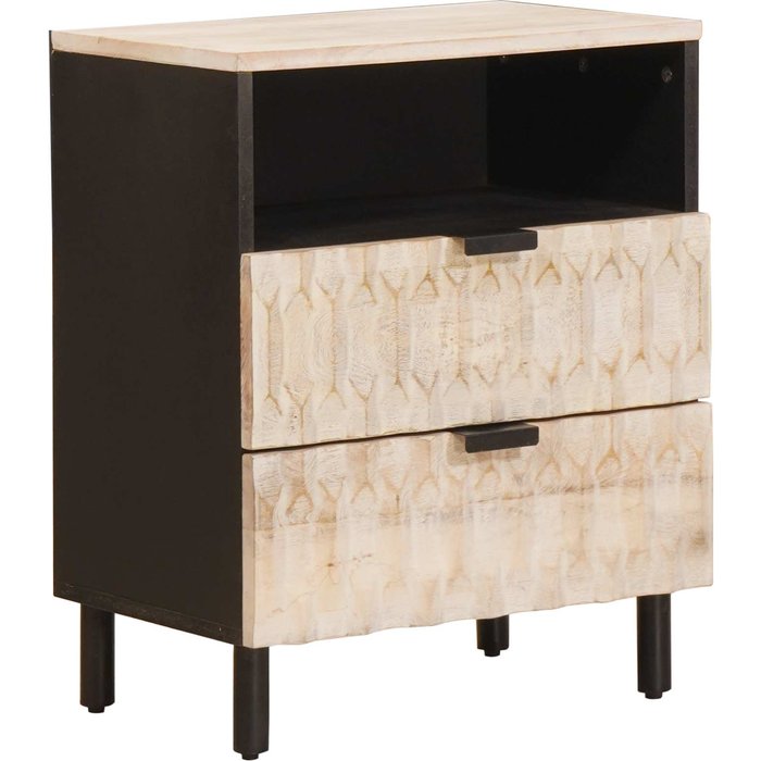 Armario de noche 50 x 33 x 60 cm madera de mango maciza