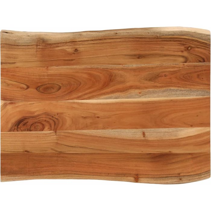 Tablero rectangular de madera maciza de acacia de 90x60x2,5 cm.