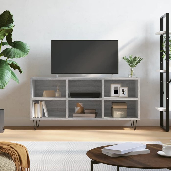 Maison exclusive - mueble de tv madera de ingeniería gris sonoma 103,5x30x50 cm
