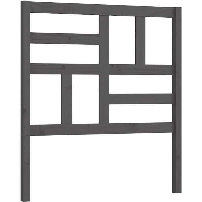 Cabecero de cama - mueble cabecero madera maciza de pino gris 106x4x104 cm