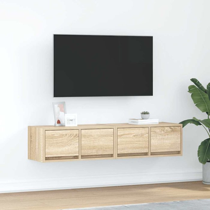 Mueble de tv 2 piezas roble sonoma 60x31x25,5 cm madera de ingeniería
