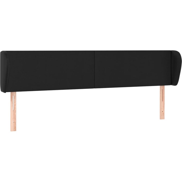 Cabecero cama - mueble cabecero de cuero sintético negro 163x23x78/88 cm