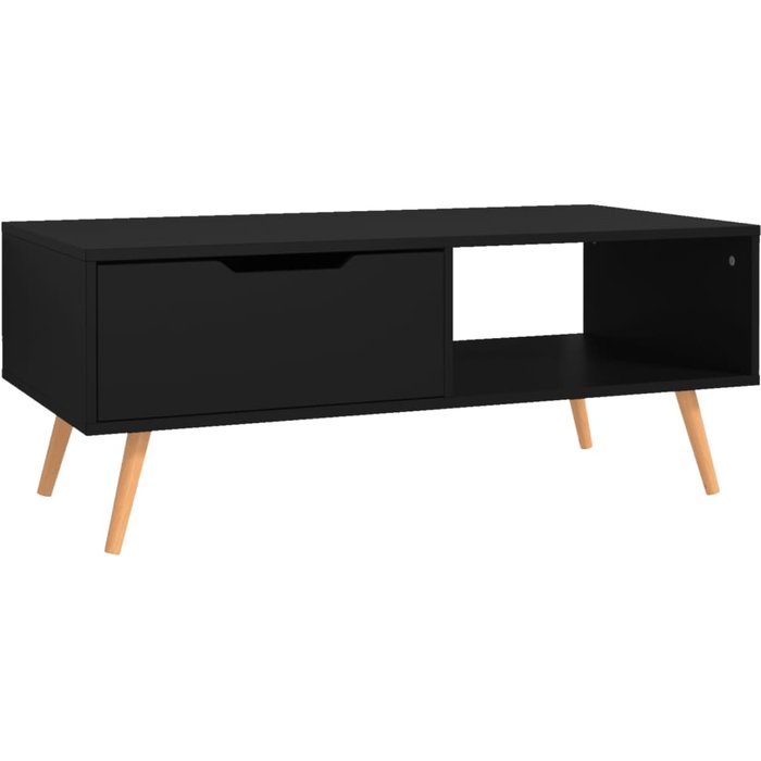 Mueble de tv madera de ingeniería negro 100x49,5x43 cm - comfortxl